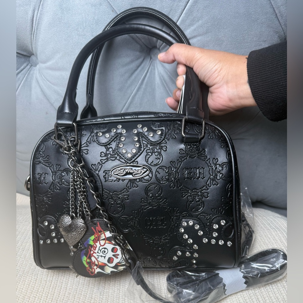 Ed Hardy Black skull‎ Handbag